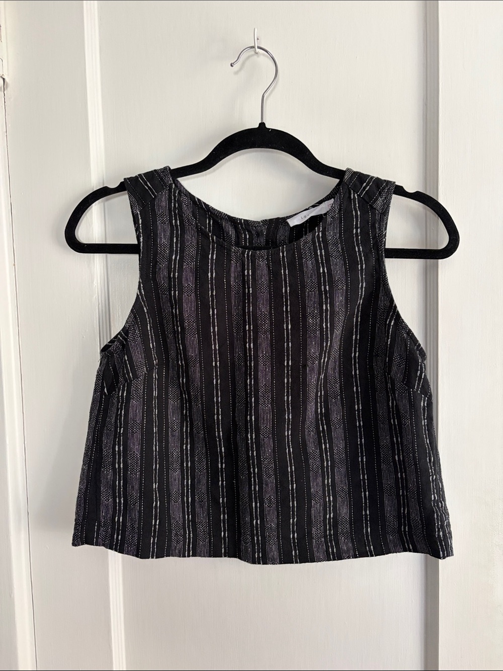 Nordstrom-Lush Linen Blend Cropped Tank